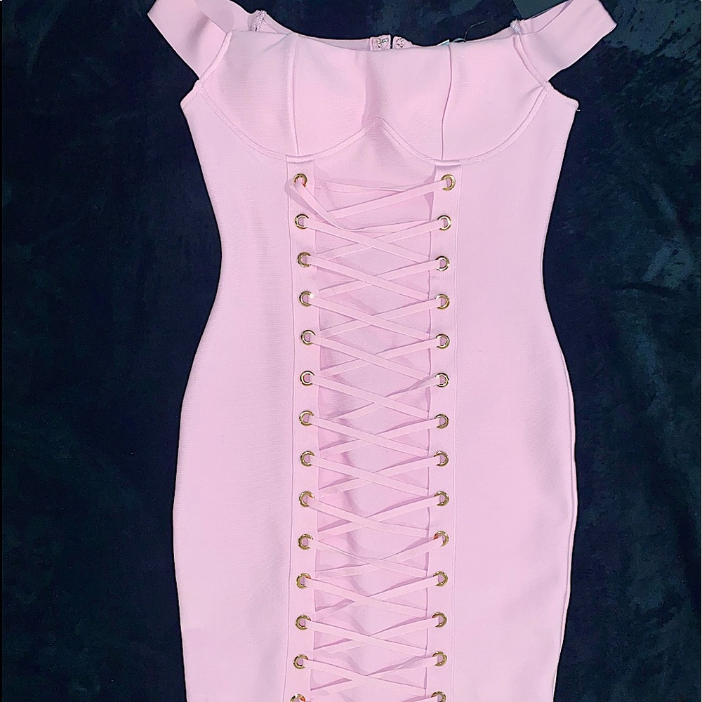 Light pink corset dress